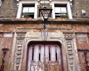 The door-way of an old building